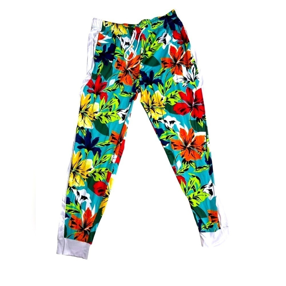 Cuddl Duds Floral Jogger Pants Women’s Size Medium Drawstring Waist Lightweight